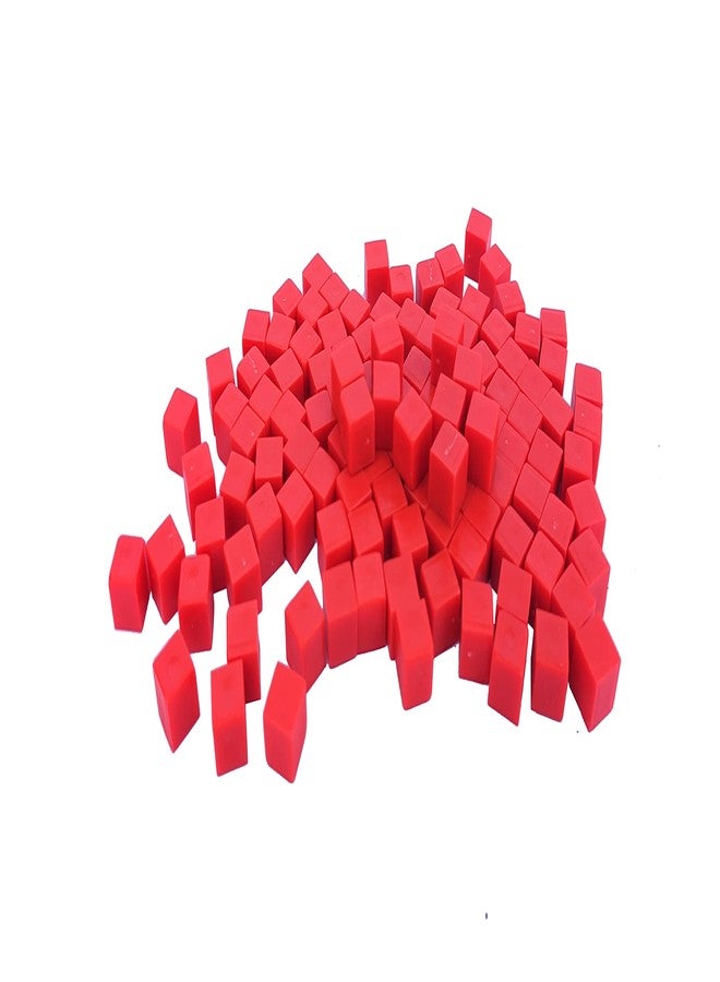 StepsToDo 131 Pieces Base Ten Blocks Kit. with Place Value Mats and Activity Booklet. Teaching Aid. Build Solid Foundation of Number Sense and Place Value. Place Value Blocks. (Red)(Without Cube) - Image 4